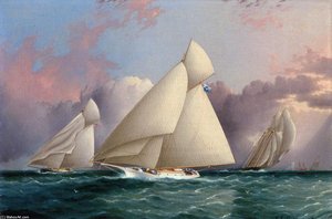 Yacht 'sappho' Beating To The Wind — James Edward Buttersworth