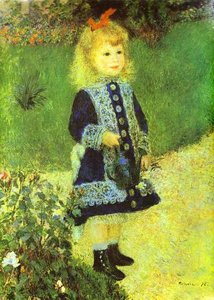 A Girl With A Watering-can — Pierre-auguste Renoir, Impressionism