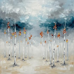 Ethereal Silhouettes In Slate And Amber: A Meditative One Of One Masterpiece — Christian Noiret