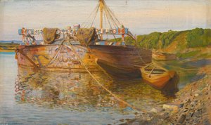 Barge On The River Oka — Vasily Dmitrievich Polenov