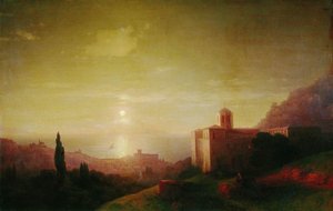 Lunar Night On The Crimean Coast — Ivan Konstantinovich Aivazovsky