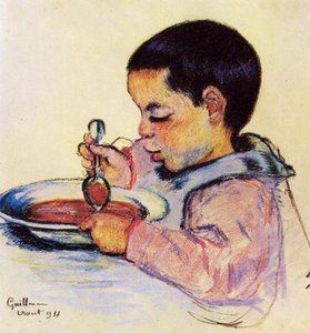 Child Eating Soup — Ferdinand Guillaumin