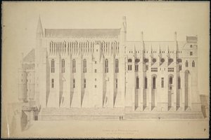La façade nord de la Merveille et l