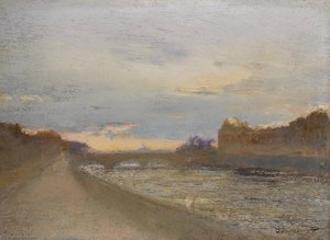 Evening View of the Seine by the Louvre