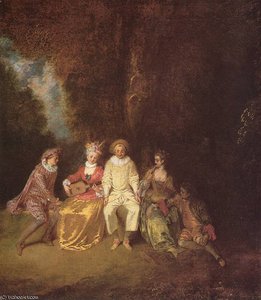 Pierrot Content — Jean-antoine Watteau