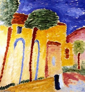 House In Bordighera — Alexej Von Jawlensky, Expressionism