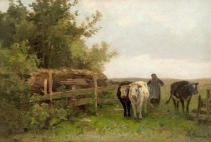 A Woman Driving Cattle — Anton Mauve