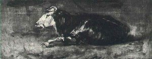 Lying Cow 2 — Vincent Willem Van Gogh, Post-impressionistic Expression