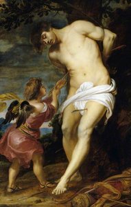 Saint Sebastian Comforted By An Angel — Gerard Seghers