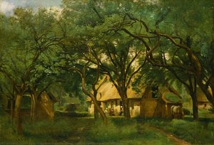 La Granja De Toutain En Honfleur — Jean-baptiste-camille Corot