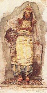 A Model With Eastern Dress — Mikhail Vrubel