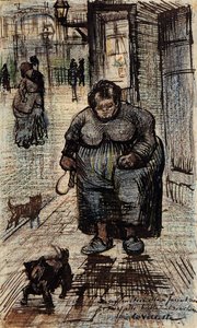 Woman Walking Her Dog — Vincent Willem Van Gogh, Post-impressionism