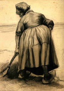 Bauernfrau Beim Graben — Vincent Willem Van Gogh, Post-impressionismus