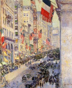 Up The Avenue From Thirty-fourth Street, 1917 — Frederick Childe Hassam