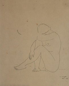 Nacktes Sitzen — Anita Malfatti