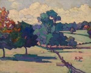 The Town Field, Horsgate, West Sussex — Robert Polhill Bevan, Impressionism