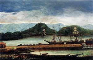 Português Porto De Santos E Ferrovia Spr Em 1888 — Benedito Calixto