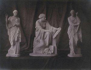 Ceramics from the Manufacture de Sèvres, three bisque figures