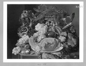 Still-life With Fruits And Lobster — Фердинанд Георг Вальдмюллер