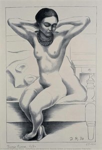 Seated Nude with Raised Arms [Desnudo sentado con brazos levantados (Frida Kahlo)]