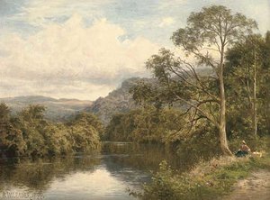 On The River Conway Near Bettws-y-coed — R.a Benjamin Williams Leader