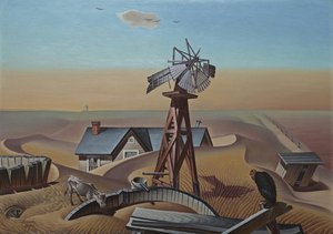 Drouth Stricken Area — Alexandre Hogue, Contemporary Realism