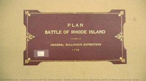 Battle Of Rhode Island Map Folder Battle Of Rhode Island Map: Cover — Continental Army Of The United States