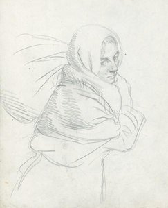 Study Of A Woman Carrying A Sack, Relating To 'returning To The Reconquered Land' — Sir George Clausen