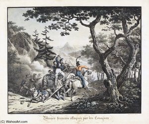 Blessés Francais Attaqués Par Des Cosaques