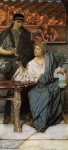 The Roman Wine Tasters — Lourens Alma Tadema