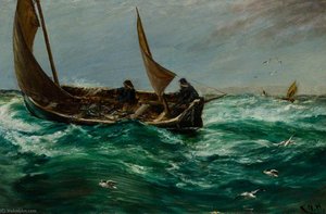Fisherman On The Way Home — Charles Napier Hemy