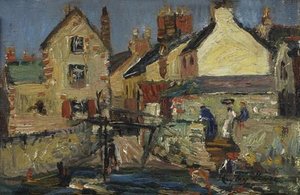 Fishing Village, Lymestone, England — Richard Hayley Lever