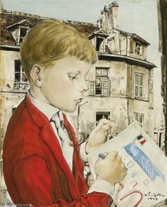 Portrait De Gilbert Pétridès — Léonard Tsuguharu Foujita