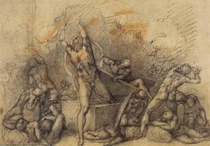 Die Auferstehung (recto) — Michelangelo Buonarroti, High Renaissance