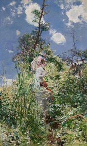 Woman With A Parasol — Giovanni Boldini, Impressionism