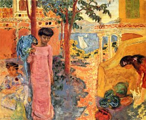 Girl With Parrot — Pierre Bonnard, Post-impressionist Style