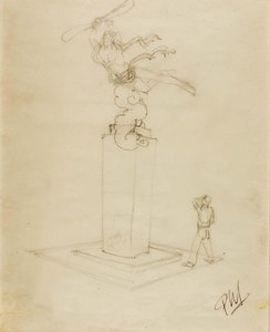 Sketch For Aviation Memorial — Paul Manship