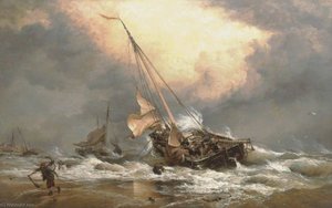 A North Sea Breeze On The Dutch Coast — Edward William Cooke
