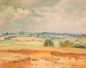 A View In Suffolk — Sir Alfred James Munnings, Impressionism