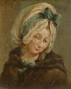 Two Paintings A Head Of A Boy And A Head Of A Girl (diptych, Right Panel) — Francesco Lazzaro Guardi