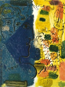 The Blue Face — Marc Chagall, Naive Art Primitivism