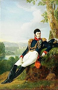 Jérôme Bonaparte assis dans le parc de Wilhelmshöhe