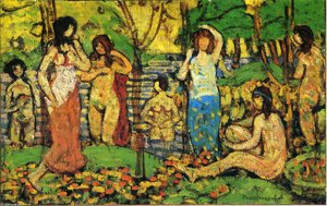 Beach No. 3 — Maurice Brazil Prendergast, Post-impressionism