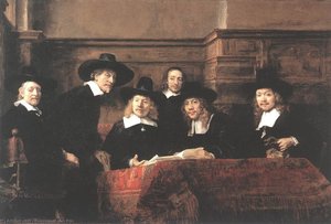 Sampling Officials Of The Drapers' Guild (also Known As The Sampling Officials) — Rembrandt Van Rijn