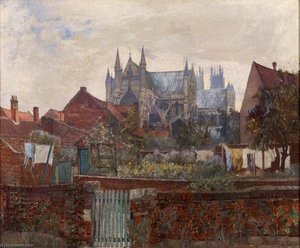 Beverley Minster From The Friary, East Riding Of Yorkshire — Mary Dawson Elwell, Impressionism