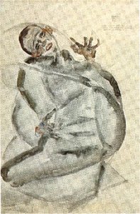 Auto Portrait Prisoner 1912 — Egon Schiele, Expressionism