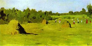 Haymaking. Study — Isaak Ilyich Levitan