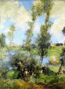 Haymaking, A Moments Respite — Edward Arthur Walton