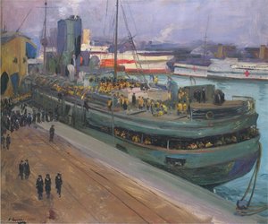 Embarking At Southampton — Sir John Lavery