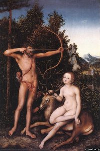 Apollo And Diana In The Wood 1 — Lucas Cranach The Elder, Northern Renaissance
